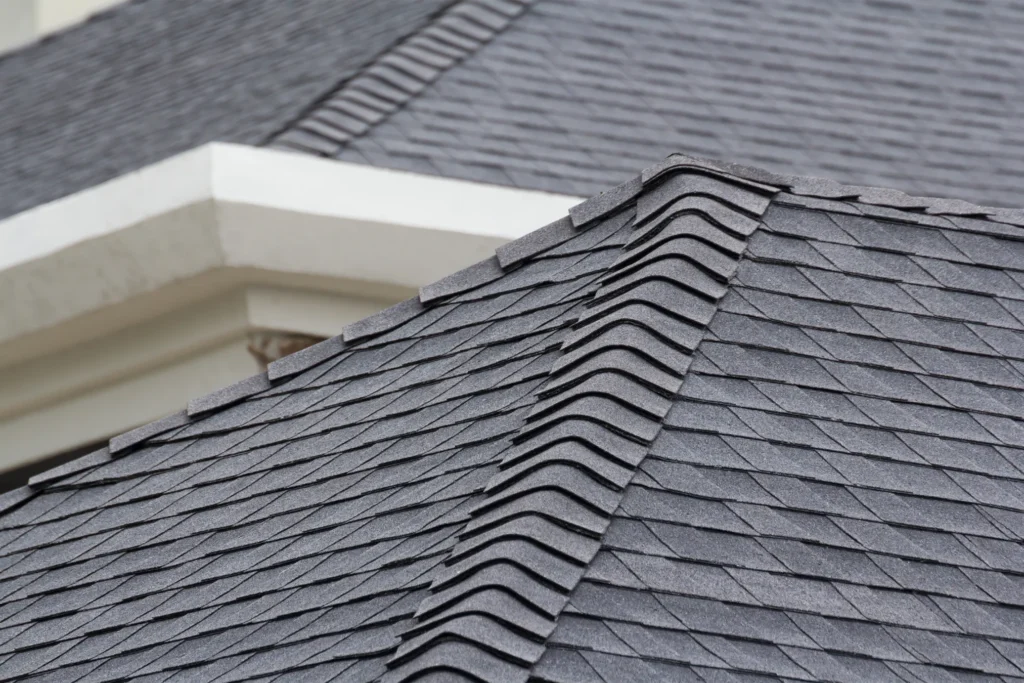 Architectural asphalt shingles on a light commercial building in Florida