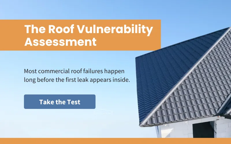 Roof vulnerability assessment test for commercial roofing to identify issues before leaks occur