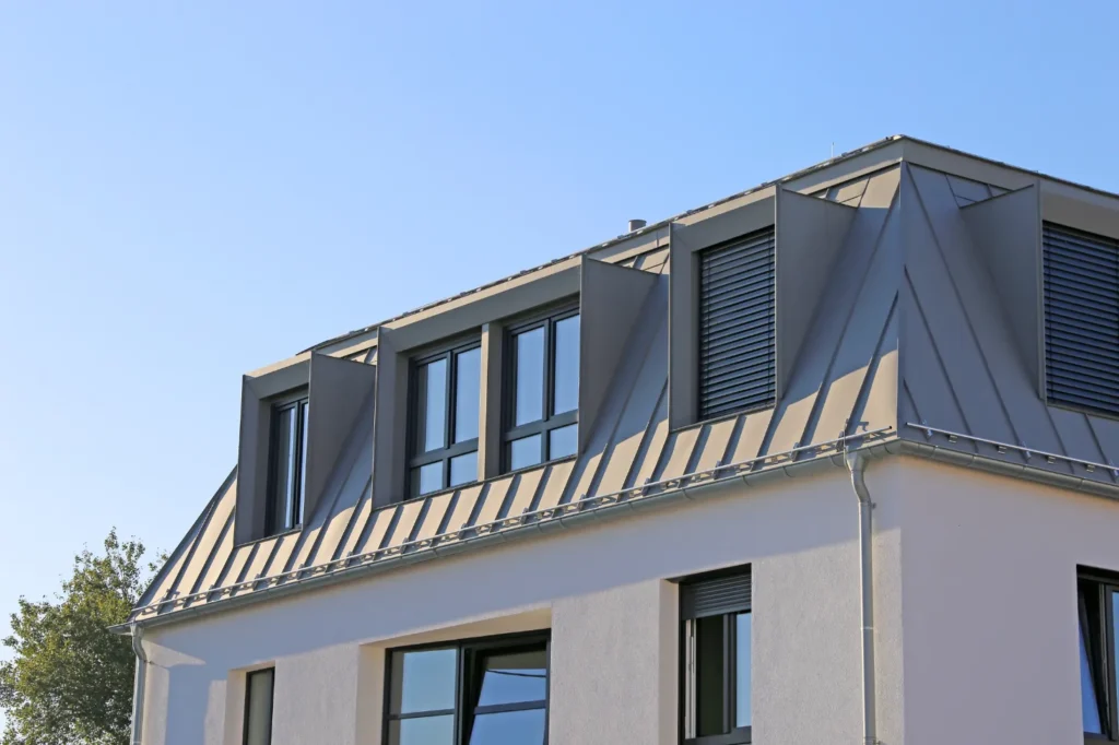 Modern standing seam metal roof installation providing superior hurricane resistance and long-term durability in Southwest Florida.